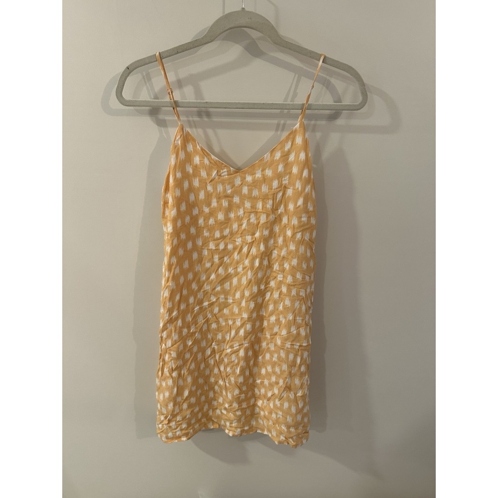Everly Orange Tiered Sundress Spaghetti Strap Summer Size Small